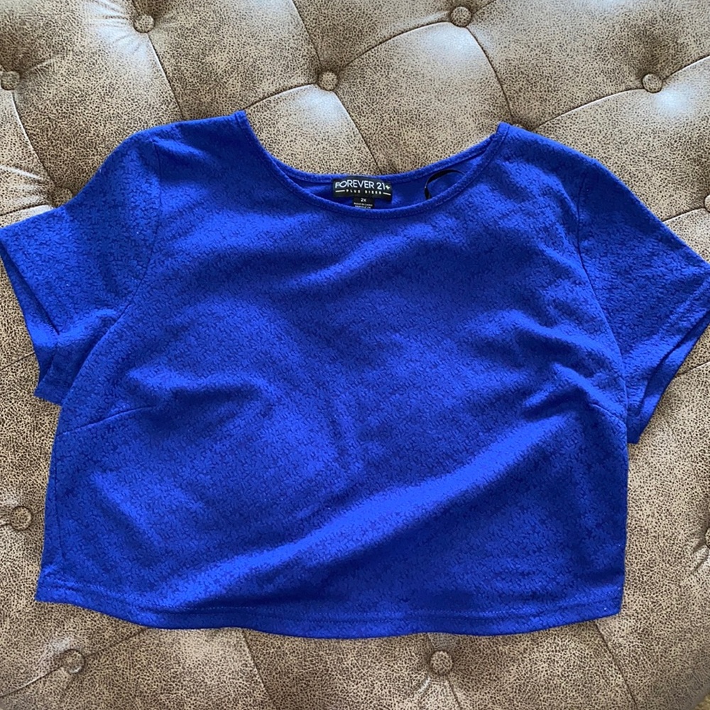 Blue crop top